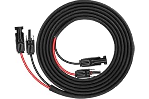 Geosiry 10FT 12AWG Solar Panel Extension Cable, Solar Extension Cable with Female and Male Connectors, Solar Cable for Solar Panels, Charge Controllers (12AWG, 10FT)