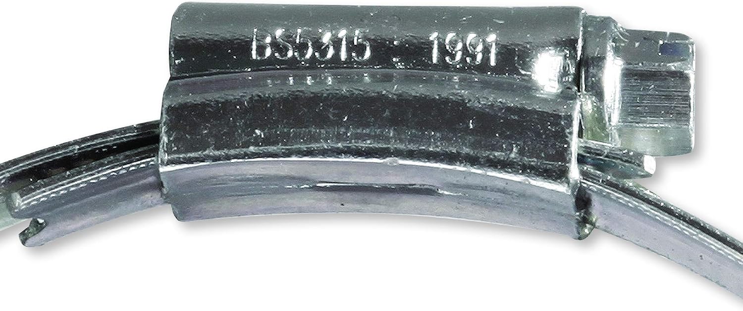 Eclipse Professional Tools ECW1-4X W1 Box of 5 85-100mm (3 ⅛" - 4") Mild Steel Worm Gear Hose Clamps, Silver, 220-250mm (8 ⅞" - 10") - Image 4