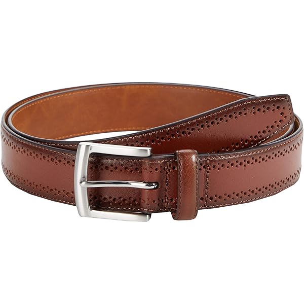 Amazon.com: Johnston & Murphy Men's Perfed Edge Belt, Black, 32