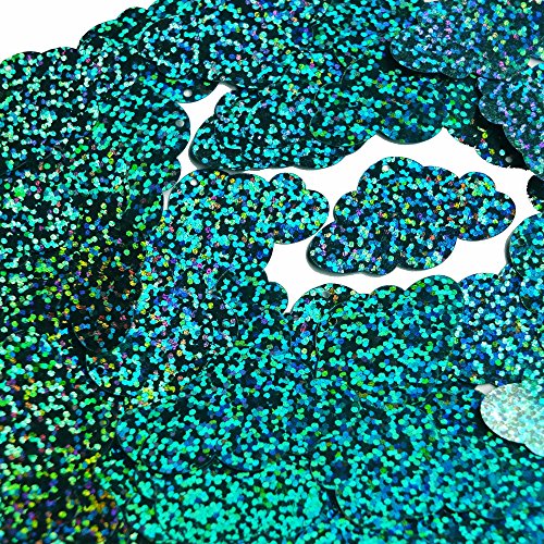 Couture Sequin Paillettes Teal Turquoise Multi Reflective Metallic. In the Cloud 1.5