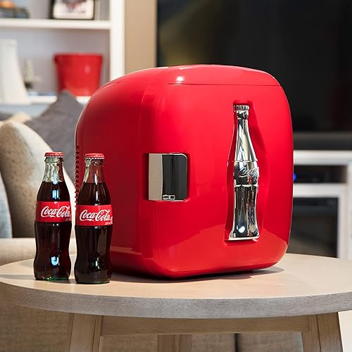 Coca-Cola CCU09 12 Can AC/DC Cube Electric Cooler by Koolatron in
