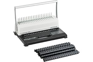 HOUYEE Manual Comb Binding Machine,19 Holes, 450 Sheets,Paper Punch Comb Binder Machine with 50 PCS 1/2" Comb Binding Spines, Fit for Letter Size Paper