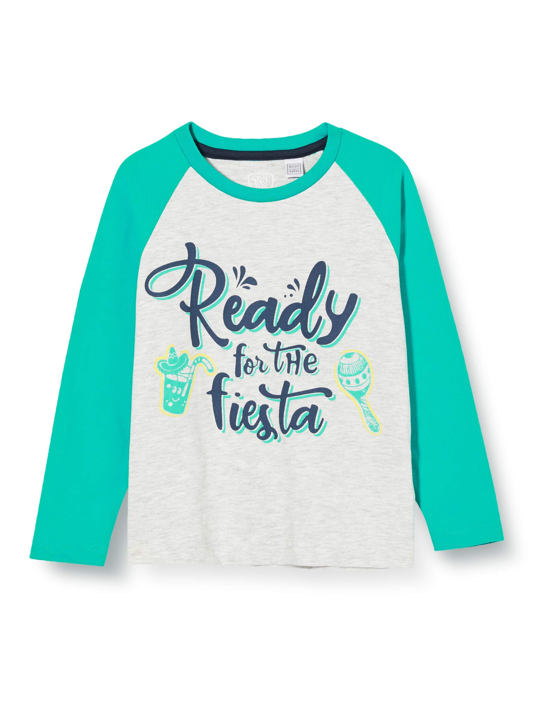 Chicco Boy's T-Shirt Manica Lunga Bimbo Kniited Tank Top, Green (Verde Grigio 091), 92 (Size: 092)