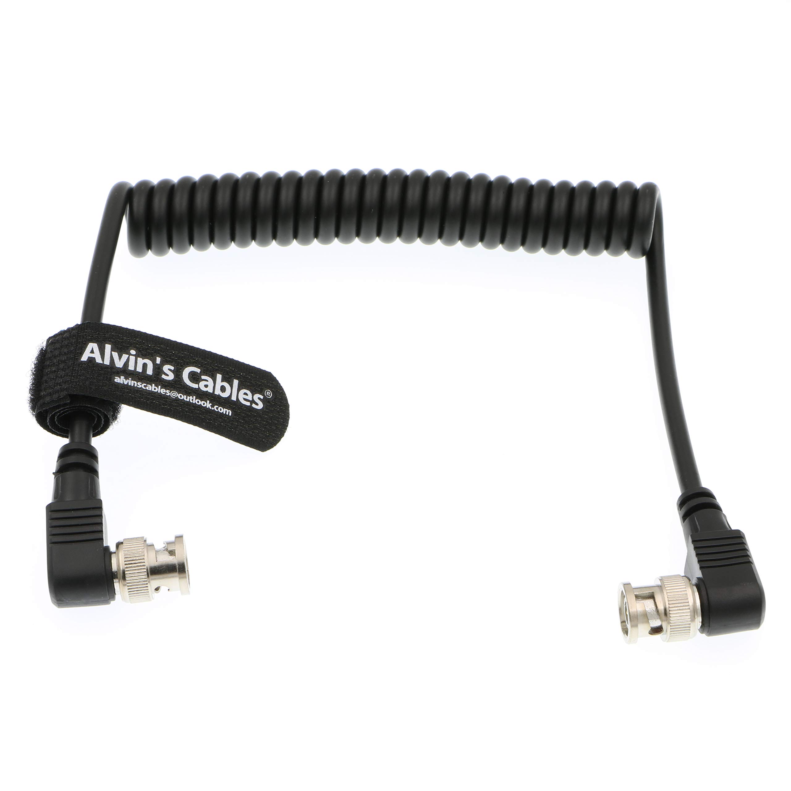 Alvin's Cables HD SDI 3G Coiled Cable Right Angle BNC to Right Angle BNC — image 1