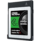 128GB CFexpress Type B Memory Card, Raw 4K/8K Video Recording,up to 1700MB/s Read, 1600MB/s Write, Compatible with Nikon Z6/Z7/D6,Canon EOS-1DXMark III/EOS-R5,Panasonic S1/S1R,DJI Ronin 4D