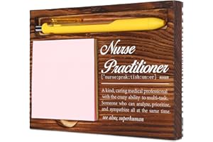VIVOPISEW Appreciation Gifts for Nurse Practitioner, for Nursing Students Gifts, Nurses Definition Gifts, Nurses Week, Nurse Practitioner Counselor Gifts, Desk Retro Note Pad Holder VN342