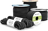 BROTREE 6mm x 20m Bungee Cord Elastic Shock Cord Heavy Duty Black