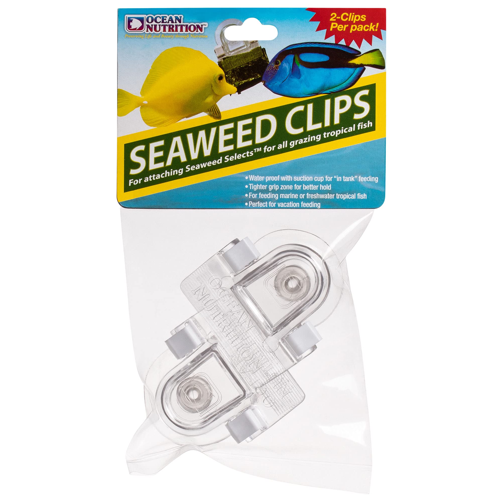 Ocean Nutrition (Salt Creek) AON25102 2-Pack Feeding Frenzy Seaweed Clip for Fishes