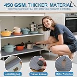 Hersvin Drawer Liners 44.5cmx500cm EVA Non-Adhesive Dark Gray Dot view 2