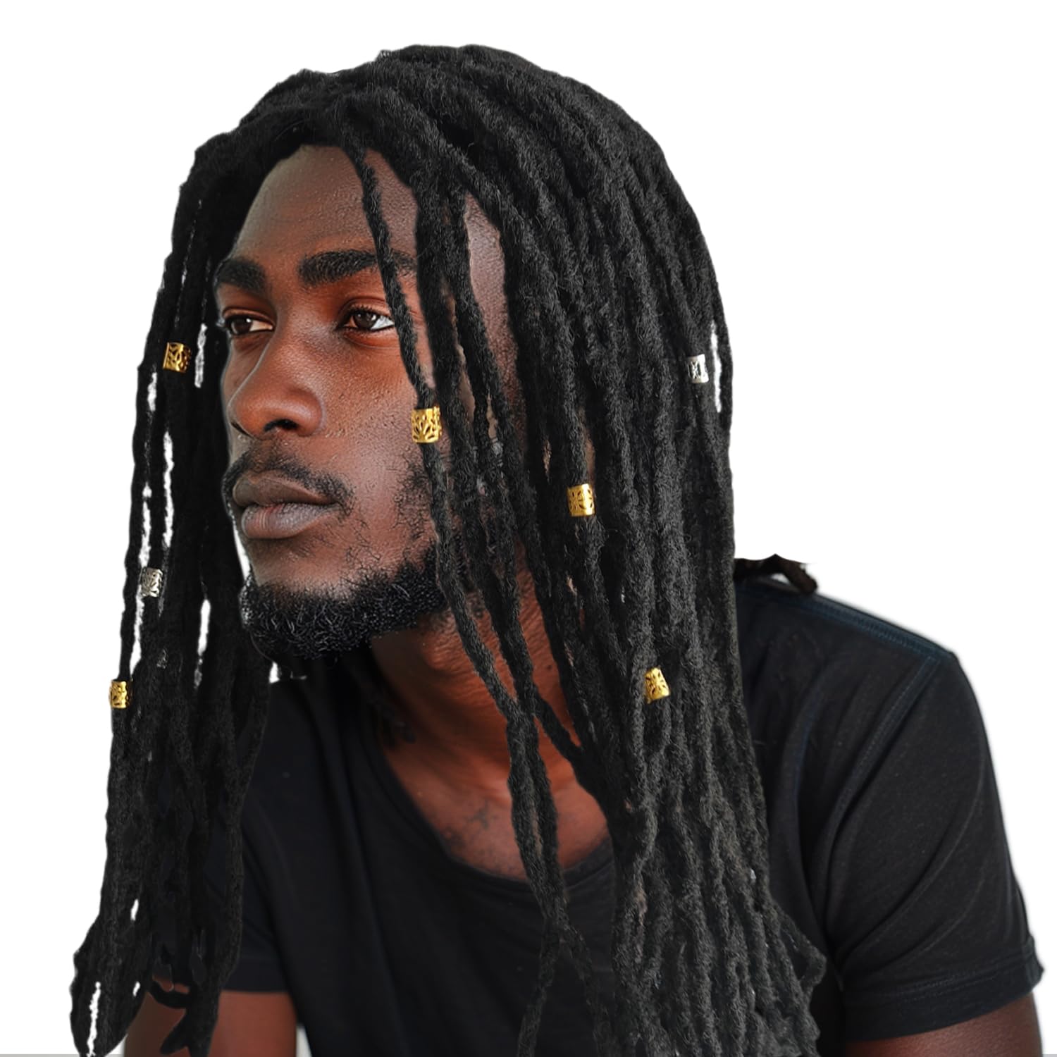 Photo 1 of IMOSA Premade Synthetic Cosplay Reggae Dreadlocks Wig African American Wigs (Black Dreadlocks wigs)