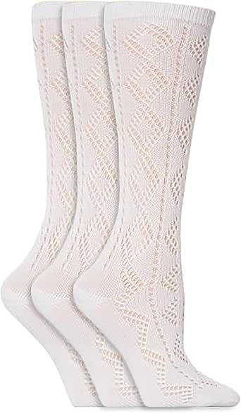 4 Paia Arco Ragazze Ginocchio Alto Calzini Bambini Cotone - Foto 9