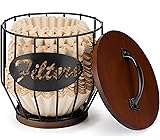 Yangbaga 8-12 Cup Coffee Filters Holder with Wood