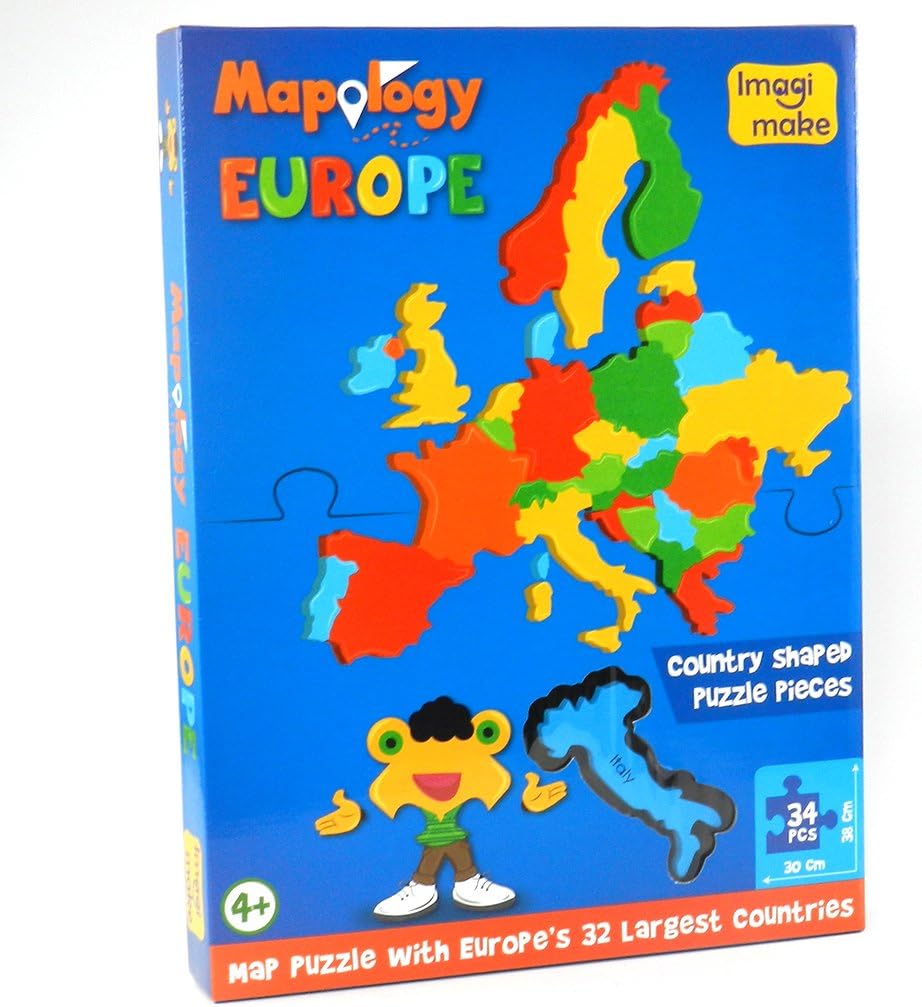Imagimake Mapology: Europe Map Puzzle for Kids, Multicolored, 32 pieces, 10.08 inches by 13.5 inches - Image 3