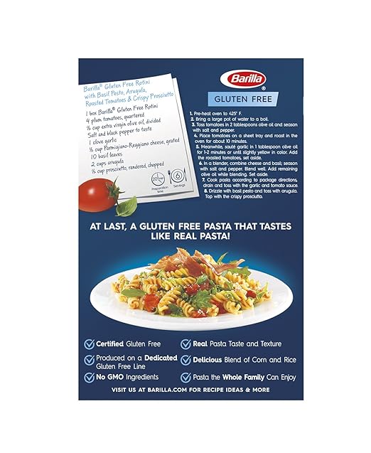 Amazon Com Barilla Gluten Free Pasta Rotini Pasta 12 Ounce Prime Pantry