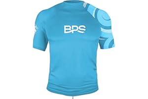 BPS Rashguard for Men Long Sleeve Short Sleeve Rash Guard Sun Protection Shirt UPF Quick Dry Men’s Swim Shirt Fishing Surfing