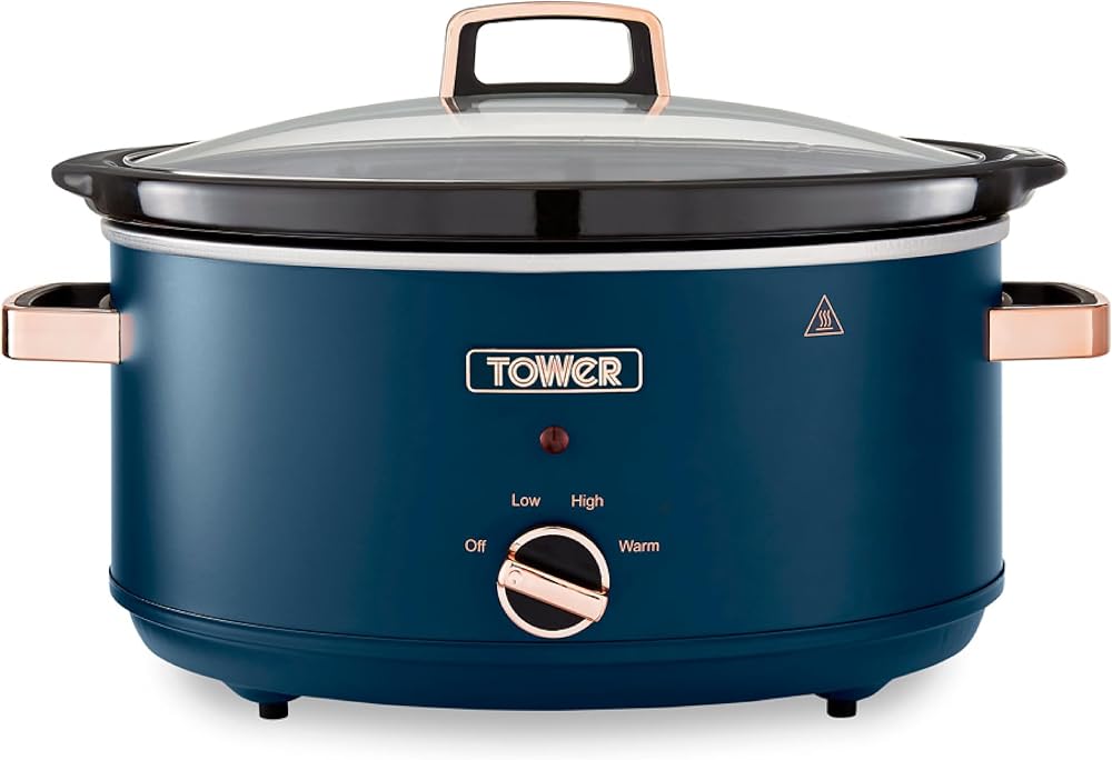 Tower Cavaletto 6.5 L Slow Cooker Midnight Blue Rose Gold T16043MNB