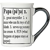 Cottage Creek Papa Mug - 16oz Papa Ceramic Coffee Cup for Coffee Table Decor & Kitchen, Unique Gifts for Men, Grandpa
