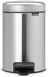 Brabantia newIcon Pedal Bin 3 L Matt Steel Fingerprint Proof