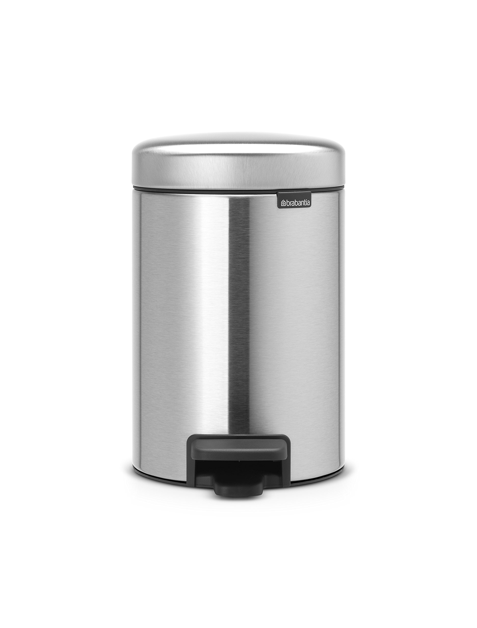 Brabantia 113222 Pedal Bin newIcon with Plastic Inner Bucket, 3 Litre - Matt Steel