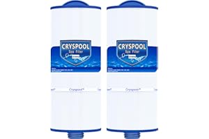 Cryspool® 06046 Filter Compatible with J-300, J400, 6CH-960, FC-2800, PJW60TL-F2S, Premium, Closed Handle(Not Removable Tops), 60 Sq. Ft Spa Filter Cartridge, 2 Pack