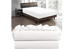 DESTINY CRESCENT BEDDING Knit Jersey 100% Cotton 2 Twin XL Fitted Bed Sheets (2-Pack) Soft and Comfy - Twin Extra Long, 15" Deep Pocket, 39" x 80" Great for Dorm Room, Hospital and Split King Dual Adjustable Beds (White)