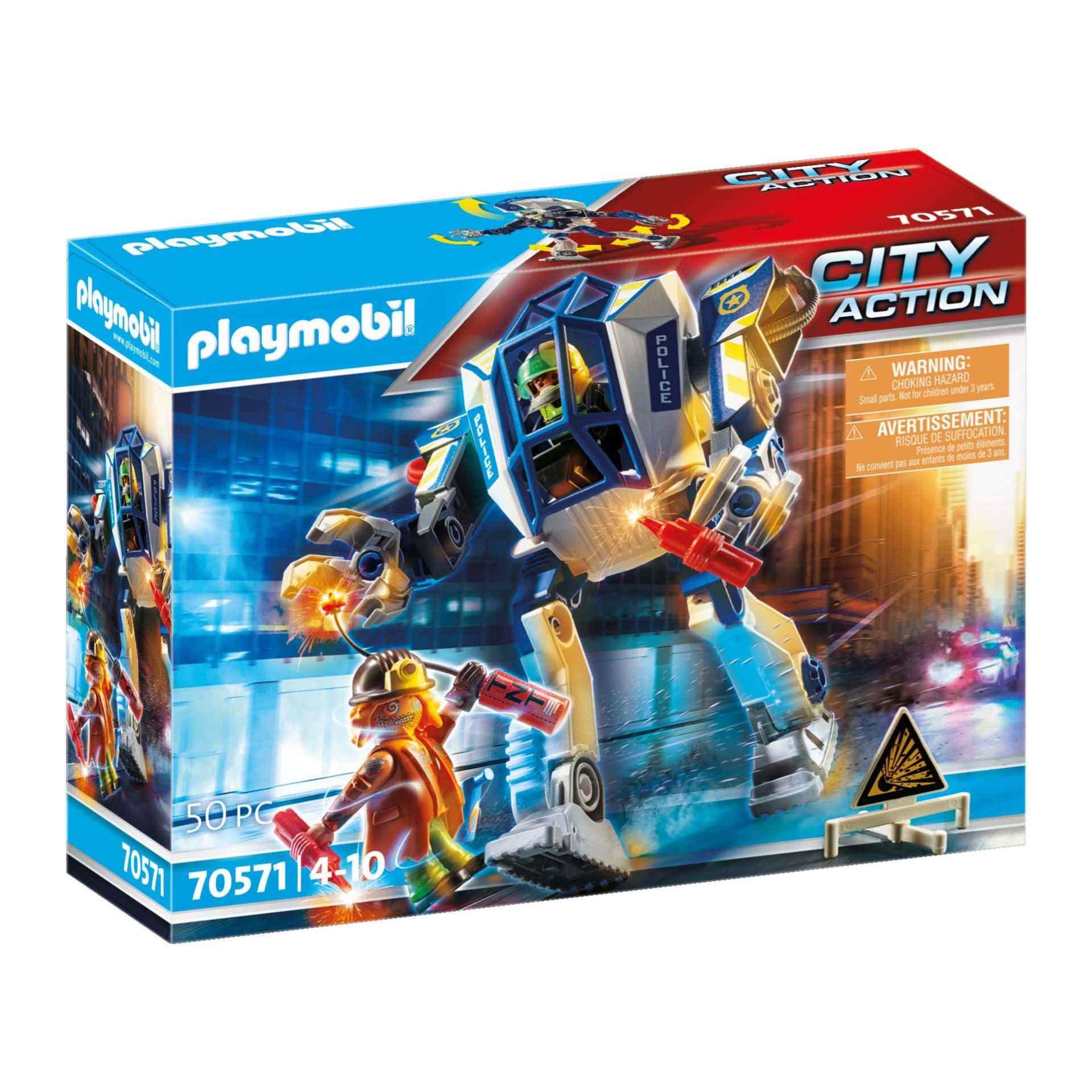 Playmobil 70571 City Action Police Special Operations Police Robot, for Children Ages 4-10, Fun Imaginative Role-Play, PlaySets Suitable for Children Ages 4+