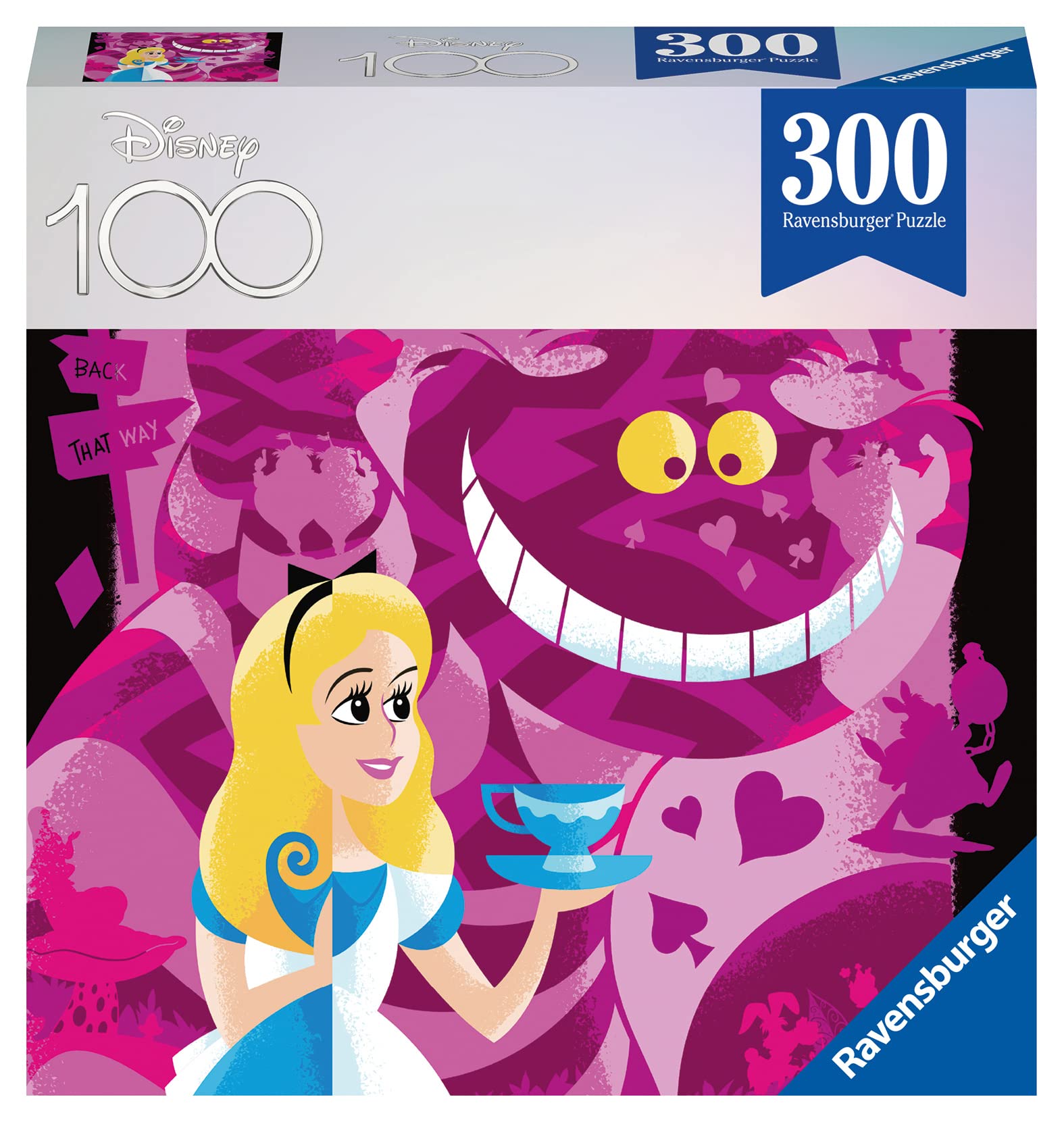 Ravensburger Disney 100th Anniversary Alice in Wonderland Jigsaw Puzzles for Adults and Kids Age 8 Years Up - 300 Pieces
