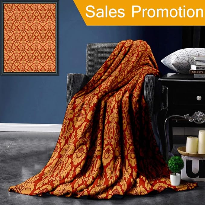 Somisi Unique Custom Flannel Blankets Antique Decor Royal