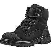 K by Kexin Mens Steel Toe Work Boots - 100% Genuine Leather Full-Grain Nubuck Safety Boots Water Resistant, Puncture Proof, Oil and Slip Resistant, ESD Shoes, 6”and 8” Industrial Boot ASTM 2413-24
