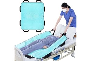 Joiish Positioning Bed Pad with 8 Reinforced Soft Handles, 48" x 40" 500 LBS Load-Bearing Multipurpose Transfer Pad for Turning, Lifting & Repositioning, Washable Draw Sheet for Home & Hospital