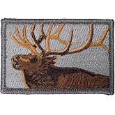 Tactical Wildlife Patch - 2"x3" Bull Elk - Silver
