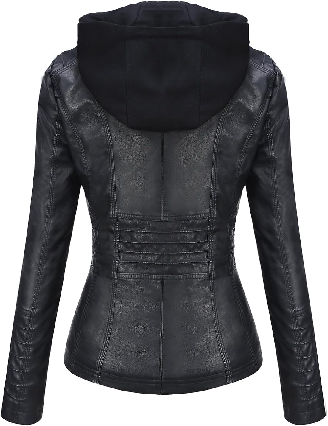 Tanming Women's Removable Hooded Faux Leather Jackets at  Women's Coats Shop