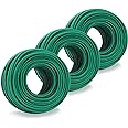 YDSL 100 Ft Soft Plant Tie – 2.5mm Green Garden Twist Ties, Metal Core, For Supporting Climbing Plants & Vegetables