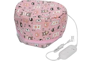 Electric Hair Heating Hair Care Adjustable Oil Treatment Steamer Hat Detachable Hair Care Tool (US Plug 110V)