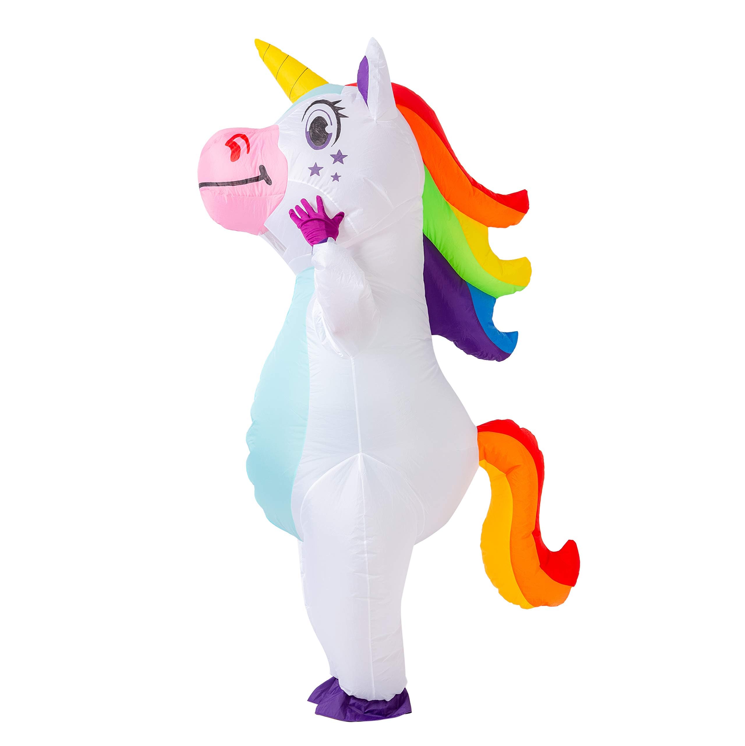 Spooktacular Creations Halloween Inflatable Costume, Full Body Unicorn Blow Up Costume for Adult Holiday Themed Cosplay Party