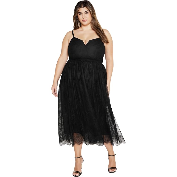 CITY CHIC | Sweet Flare Dress - Black | 20W