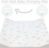Babycurls Deluxe Anti-Roll Nappy Changing Mat Grey Stars 69x45x8cm view 3