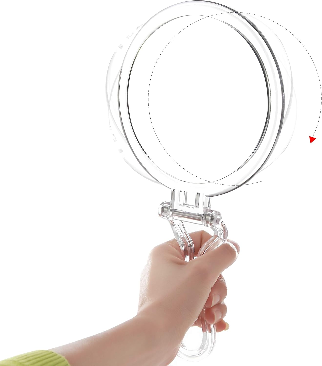 Miss Sweet Folding Hand Held Mirror with 10x Magnification & True Image, 6.1inch Travel Mirror (10X): Beauty
