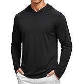 TACVASEN Men's Long Sleeve Active T-Shirts UPF 50+ Hoodies Sun Protection Shirt Lightweight Quick Dry Rash Guards