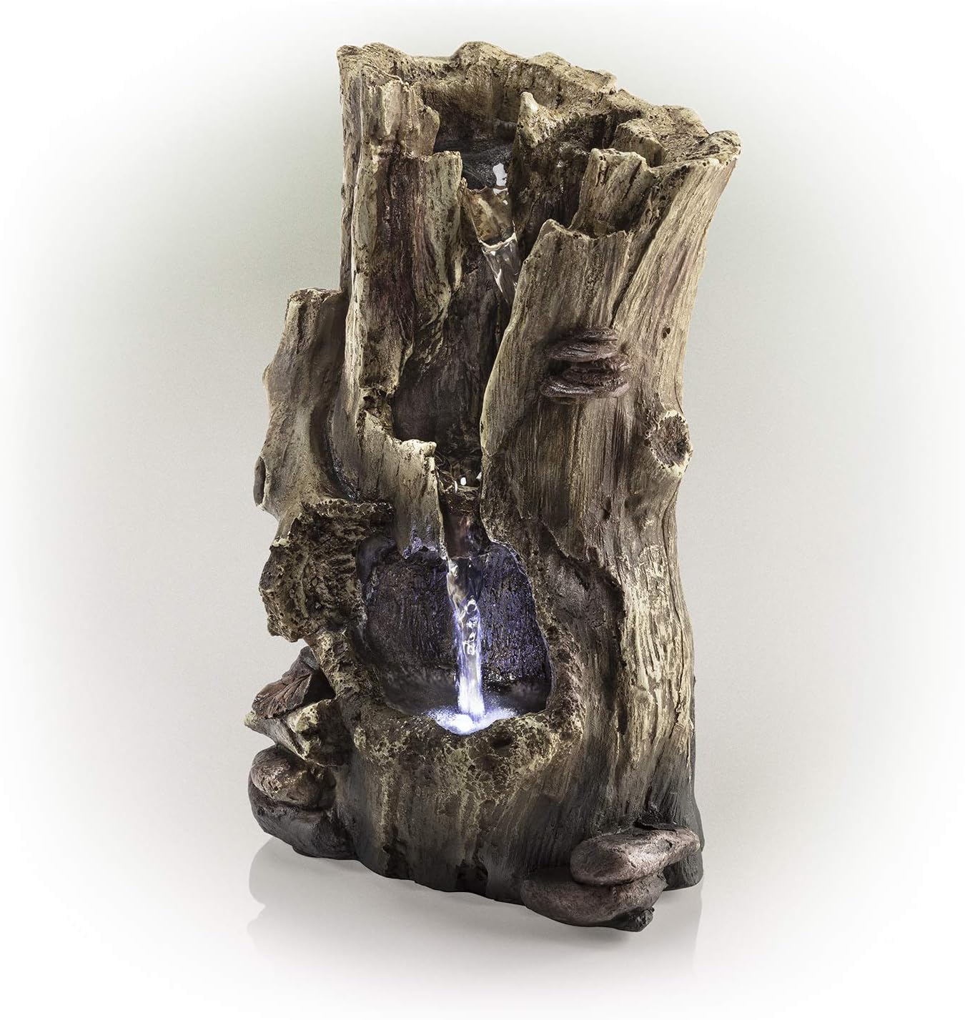 Alpine Corporation 11" Tall Indoor Rainforest Tabletop Fountain with LED Lights : Tabletop Fountains : Garden & Outdoor