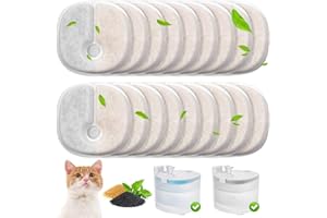 HOETEK 18 Pack Replacement Filters for E1/E1+ Cat Fountain (2L/67oz), 18 Month Set for Pet Water Fountain