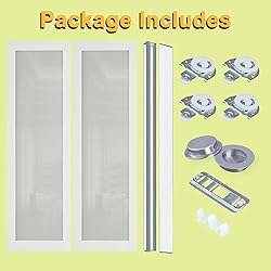 Bypass Glass Sliding Closet Door 48x80, Double