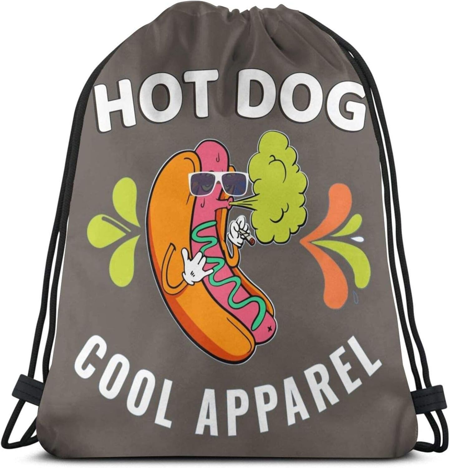 Hot Dog Cool Apparel DrAWstrINg Bag Sports Fitn Bag Travel Bag Gift Bag