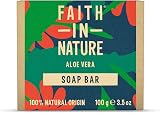 Faith In Nature Aloe Vera Soap 100 g - Plastic Free Hand Soap Bar