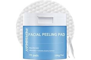 Persbeay Glycolic Acid Pads, Exfoliating Toner Pads for Facial Radiance, Dual Action Gentle Face Pad for Deep Cleaning Effect |Peels & Daily Skin Renewal |Salicylic Acid & Vitamins B3 |70 Count