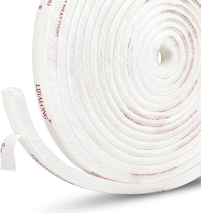 fowong Brush Draft Excluder Seal Strip 4.9m Self-Adhesive Window Door Weather