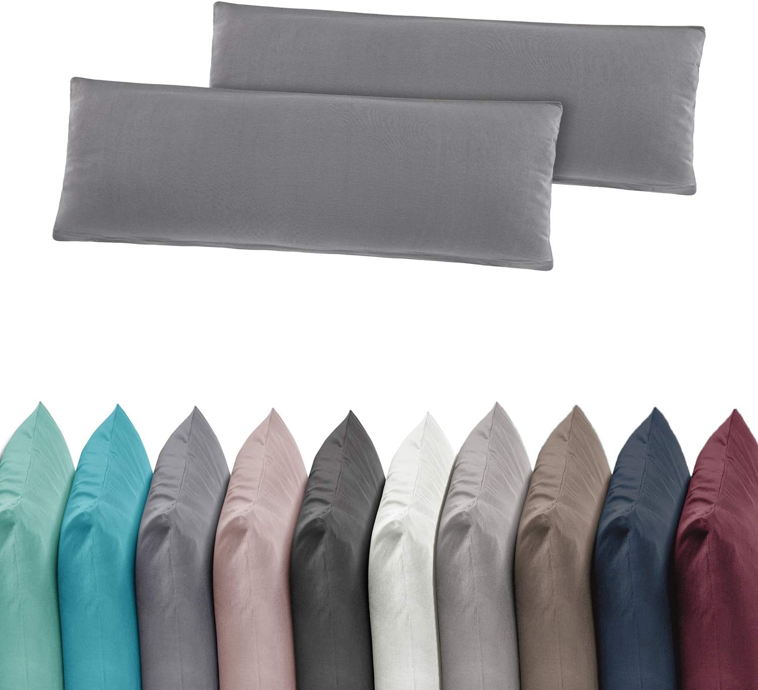 2er Pack Jersey Kissenbezug Kissenhülle Kissenbezüge 40x80 cm 100% Baumwolle Altrosa: Amazon.de ...