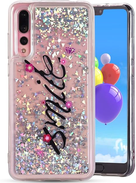 Funda para Huawei P20 Pro, Amcor Love 3D, Purpurina, Líquido ...