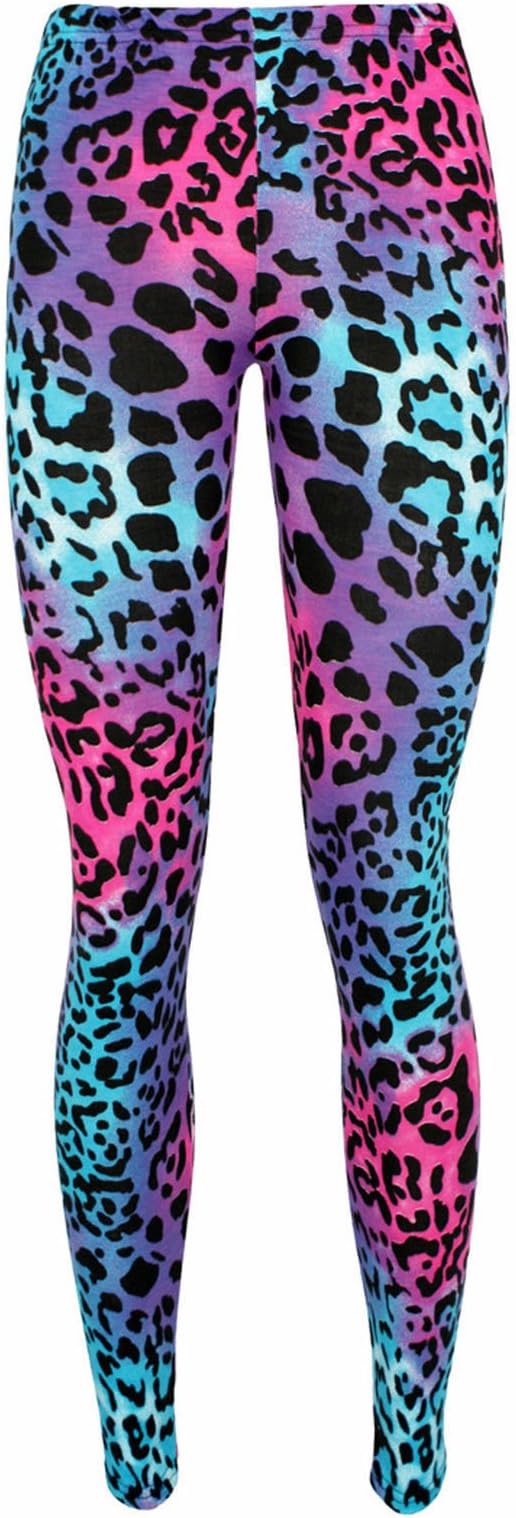 Missloved ® Ladies Womens Animal Multicoloured Leopard All Over Print Stretchy Leggings UK 8-26 (M/L to fit UK 12-14, Multi Leopard)
