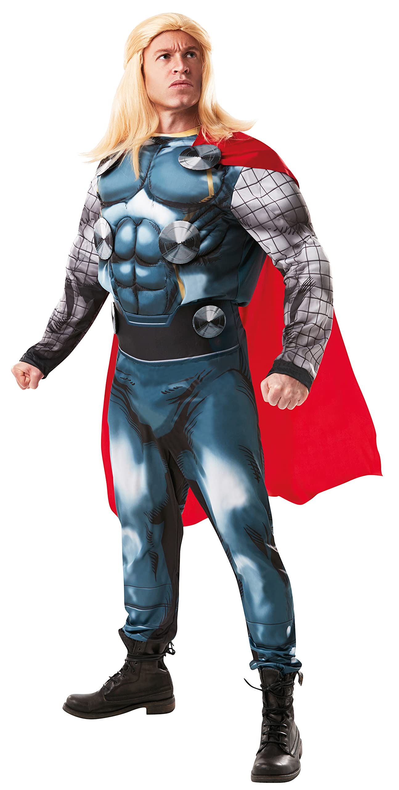 Rubies Official Adult's Marvel Thor Deluxe Costume Costume - Standard, Blue Halloween